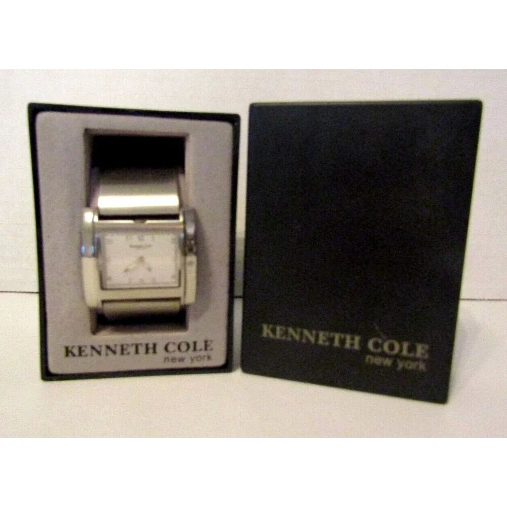 Kenneth Cole New York Watch Vintage Stainless Steel With Box Booklet KC4349